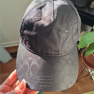 COACH signature print adjustable hat